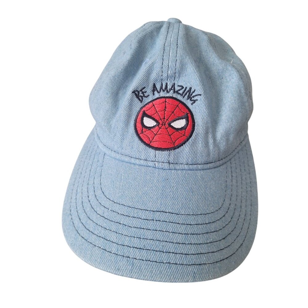 Be Amazing Spider-Man Adult Slideback Hat Blue 56-60 cm Embroidered Disney Parks